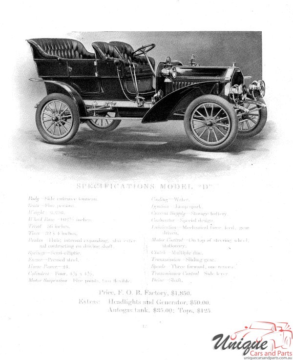 1907 Buick Automobiles Brochure Page 8